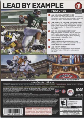 NCAA Football 08 box cover back